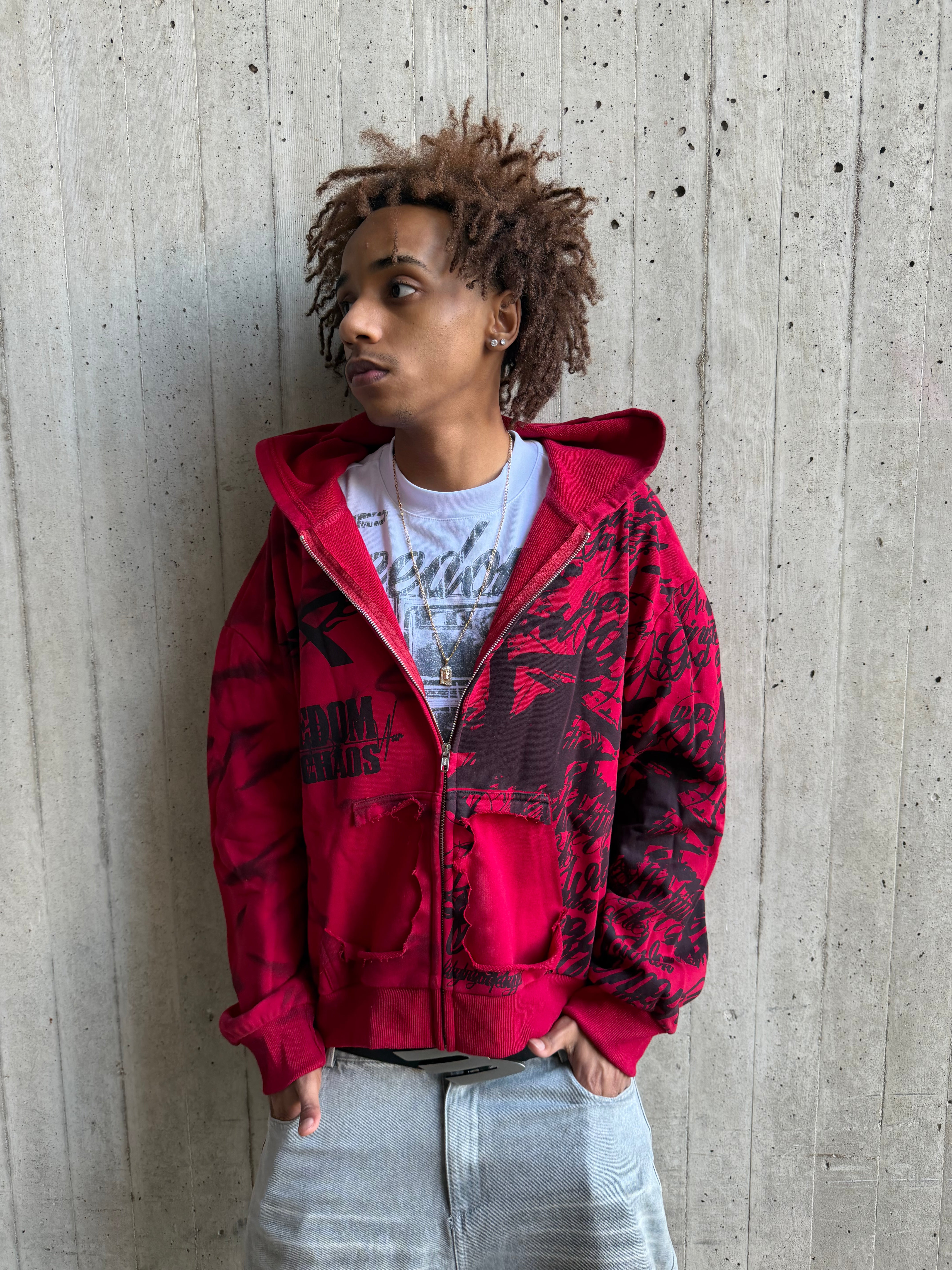 "War Letter" Zip-Up