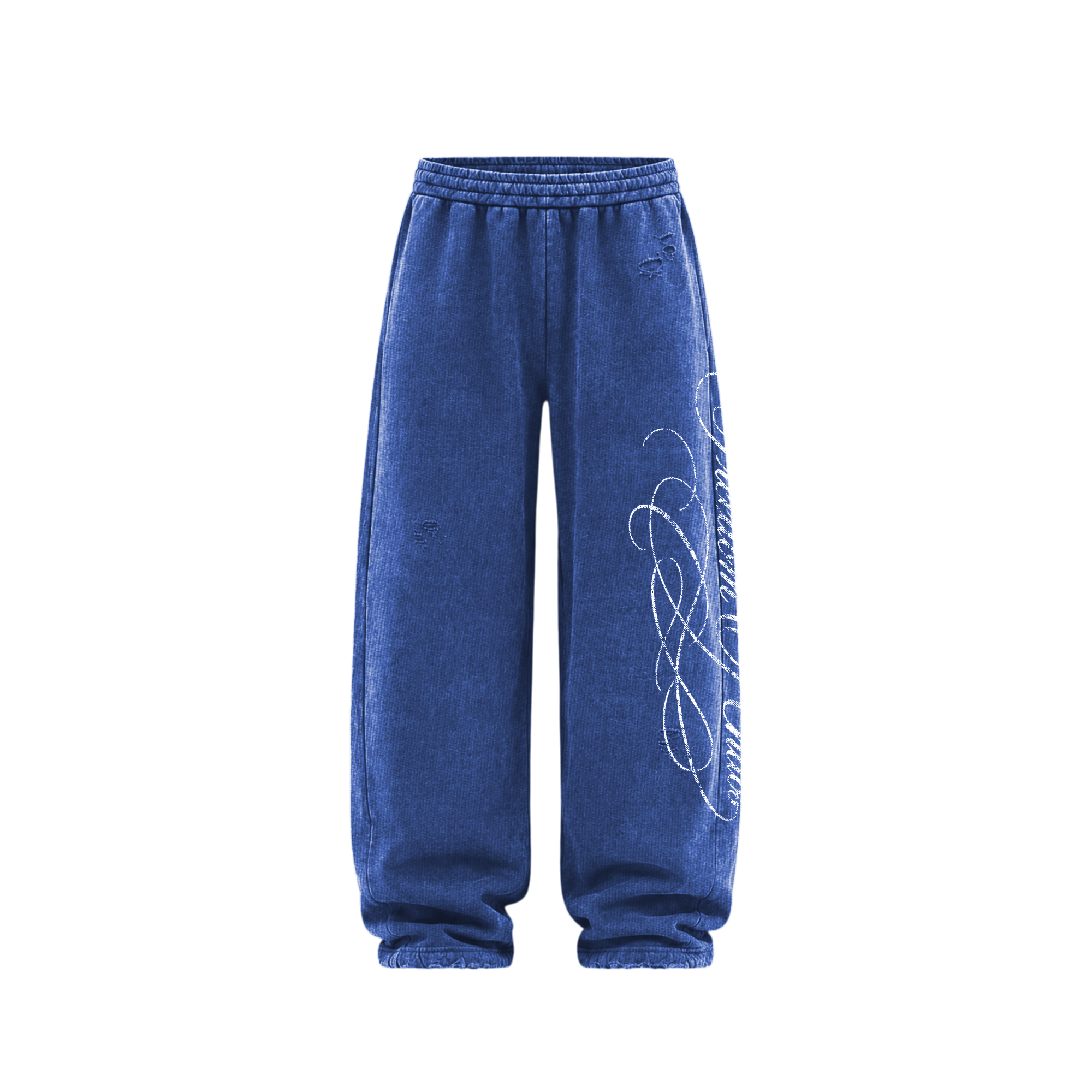 Blue War Torn Sweats